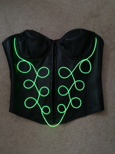 Green on Black Corset